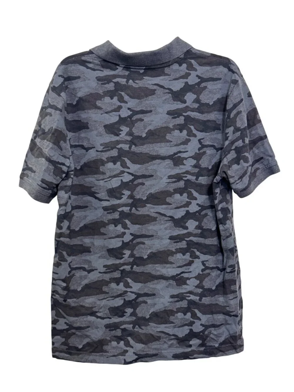 Banana Republic Mens Blue Camouflage Polo Shirt Standard Fit Size L